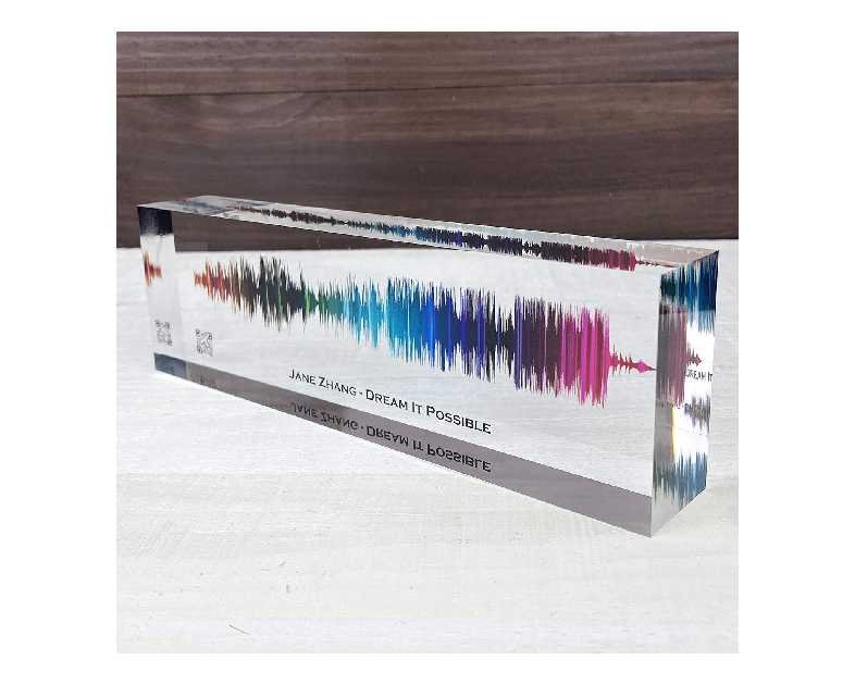 Artblox Soundwave Art With Scannable Qr Code Any Video Voice Recording Baby Heartbeat Or Song To Acrylic Glass Spotify Plaque Cool Mothers Day Customized Gifts For Wife Girlfriend Sound Card