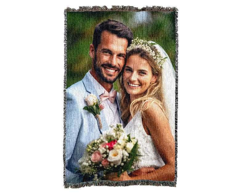 Pure Country Weavers Personalized Woven Photo Blanket 100% Cotton - Not Printed - Custom Gift Picture Tapestry Throw - Made in The USA (60x50)
