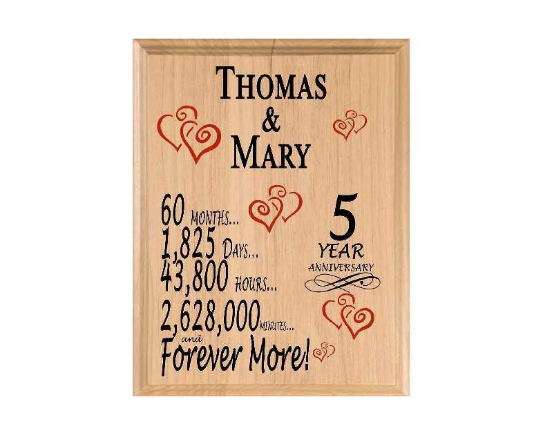 Personalized Anniversary Sign Custom Anniversary Wedding Gift by Year Name & Year for Husband Wife Couple Him Her Man Woman (Seconds Minutes Hours Days Anniversary Sign)