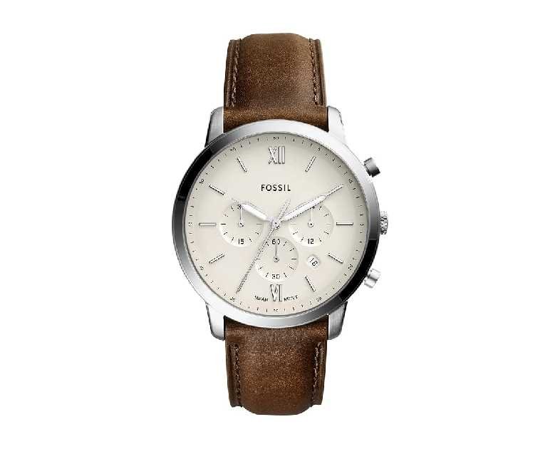 Fossil Men's Neutra Quartz Stainless Steel and Leather Chronograph Watch