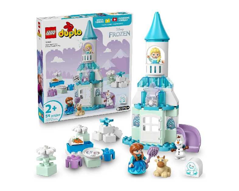 LEGO DUPLO Disney Anna and Elsa’s Frozen Castle Party - Toddler Toy for Girls and Boys 2+ - Building Blocks for Pretend Play and Sensory Development - Preschool Learning Gift for Kids - 10455