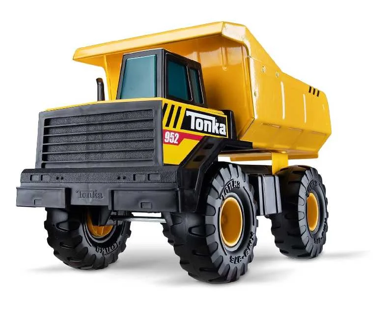 Tonka Steel Classics Mighty Dump Truck - Made with Steel & Sturdy Plastic, Yellow Toy Construction Truck, Boys and Girls, Kids, Toddlers, Ages 3+