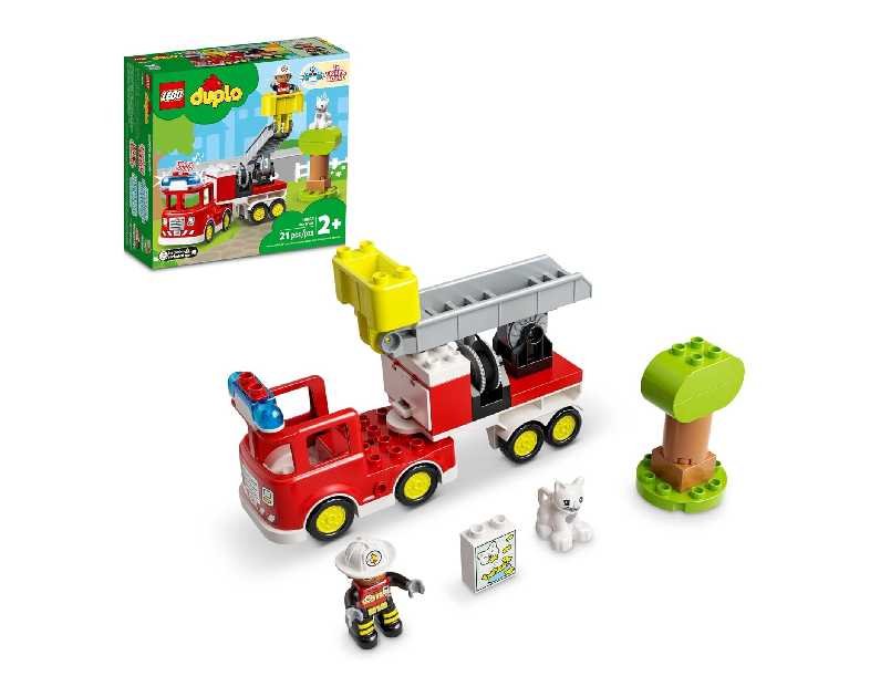 LEGO DUPLO Town Fire Truck 10969 Building Toy Set for Toddlers, Preschool Boys and Girls Ages 2-5 (21 Pieces)