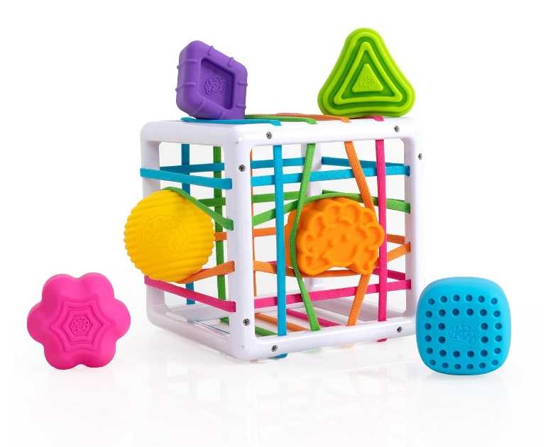 Fat Brain Toys InnyBin Shape Learning Toys, Sensory Toys for Babies and Toddlers, Baby Toys Ages 10 Months+