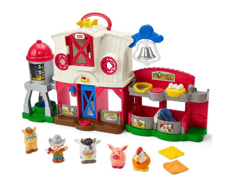 Fisher-Price Little People Toddler Learning Toy Caring for Animals Farm Playset with Smart Stages for Pretend Play Kids Ages 1+ years (Amazon Exclusive)