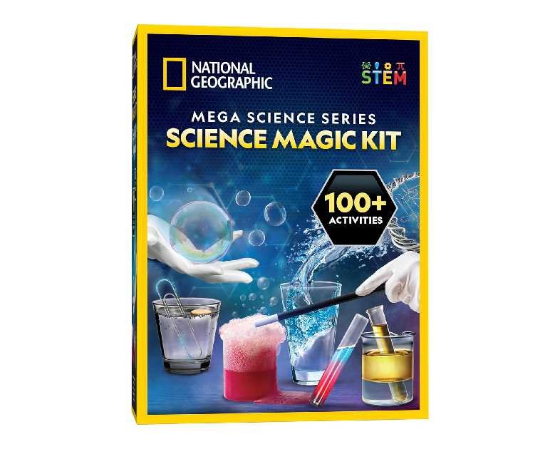 NATIONAL GEOGRAPHIC Science Magic Kit – Science Kit for Kids with 100+ Unique Experiments and Magic Tricks, Chemistry Set and STEM Project, A Great Gift for Boys and Girls (Amazon Exclusive)