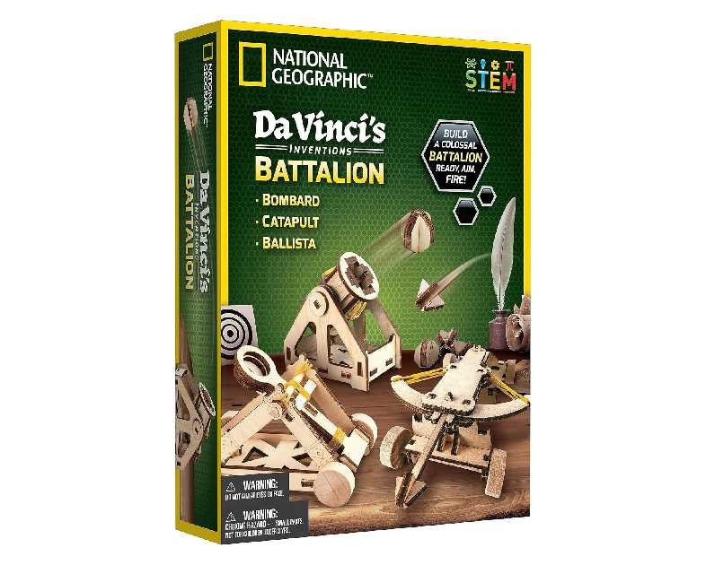 NATIONAL GEOGRAPHIC Da Vinci Model Kit - Catapult Kit for Kids, 3D Puzzle Building Toy for Boys and Girls, Wood Building Kit for Kids, A Great STEM Project, Engineering Model Kit (Amazon Exclusive)