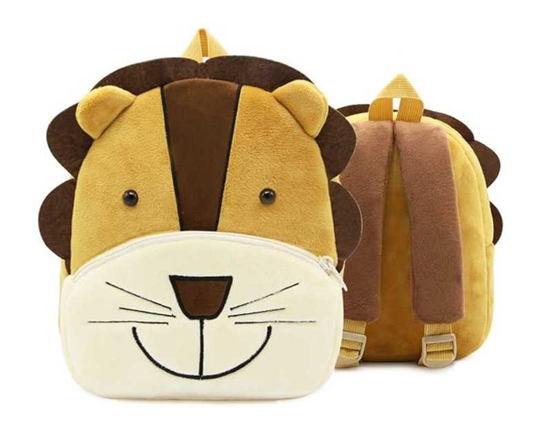 Ladyzone Toddler Backpack Zoo Animals Backpacks Cute Plush Bag Cartoon 10" Preschool Book Bag For 2+ Years Girls Boys