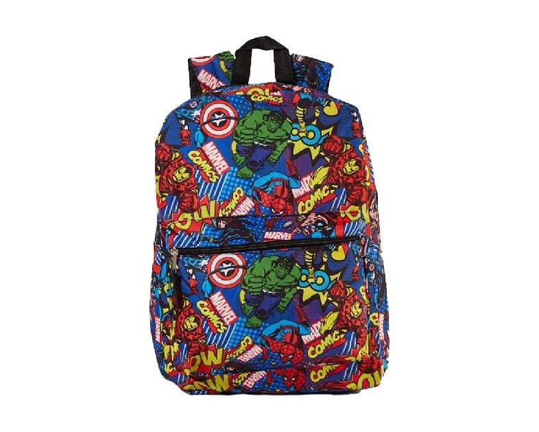 Marvel Comics Avengers Incredible Hulk, Captain America, Spiderman Backpack for Kids, 16 inch