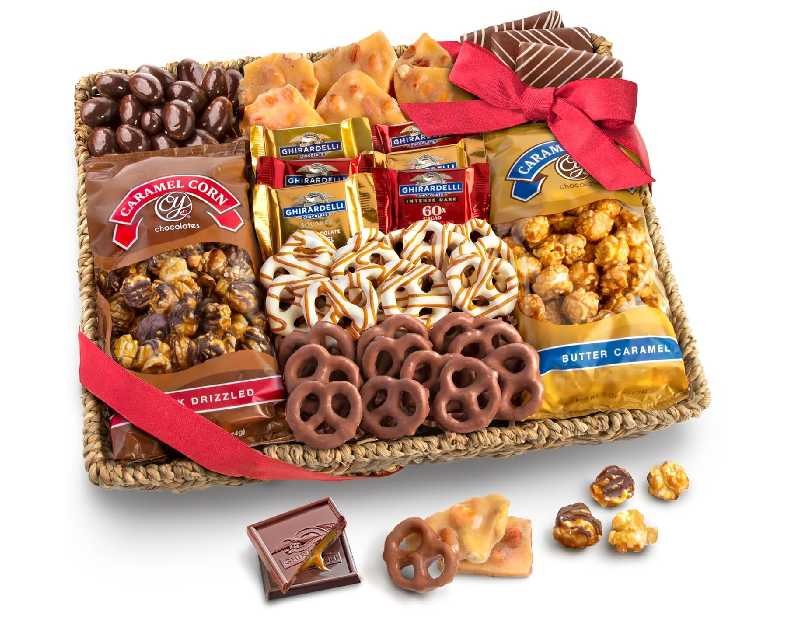 A Gift Inside Chocolate, Caramel and Crunch Grand Gift Basket