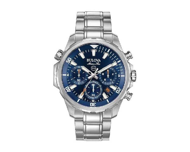 Bulova Men's Marine Star Series B Stainless Steel 6-Hand Chronograph Quartz Watch, 100M