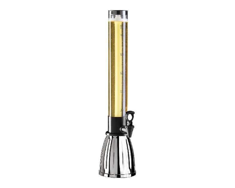 OGGI Beer Tower 88oz - Beverage Dispenser with Spigot & Ice Tube, Margarita Tower, Mimosa Tower, Perfect Drink Dispensers for Parties, Drink Tower, Holds 6 Pints of Beer – Stainless