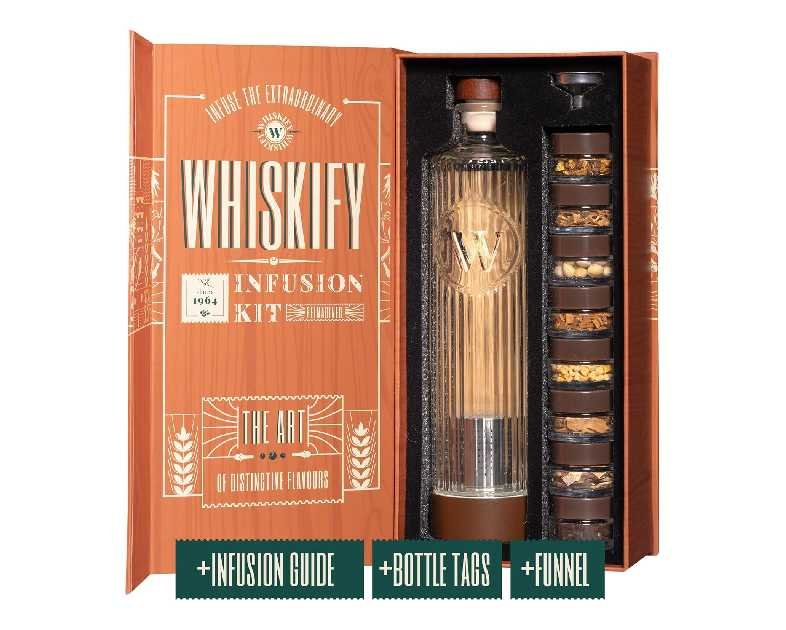 DIY Whiskey Gifts for Men - Infusion Kit & Whiskey Decanter Set with Botanicals - Bourbon Gifts for Men, Birthday Gift for Dad & Husband, Cocktail Maker for Christmas & Valentines Day by Whiskify