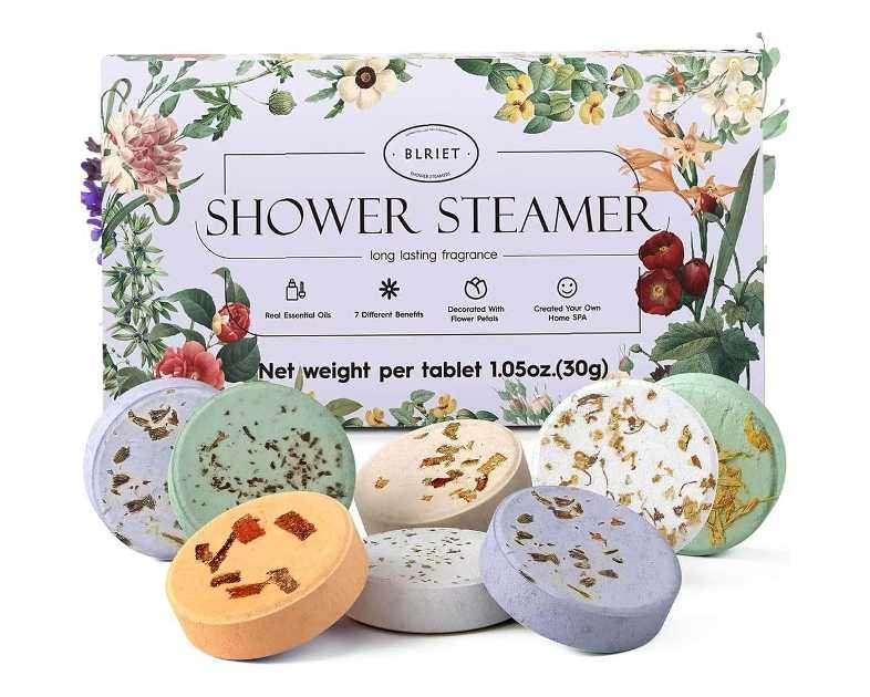 Shower Steamers Aromatherapy BLRIET 8 Pack Gifts for Women, Birthday Christmas White Elephant Gifts Stocking Stuffers for Adults Her Mom Him Home Spa Gym Natural Essential Oil Self Care Relaxation