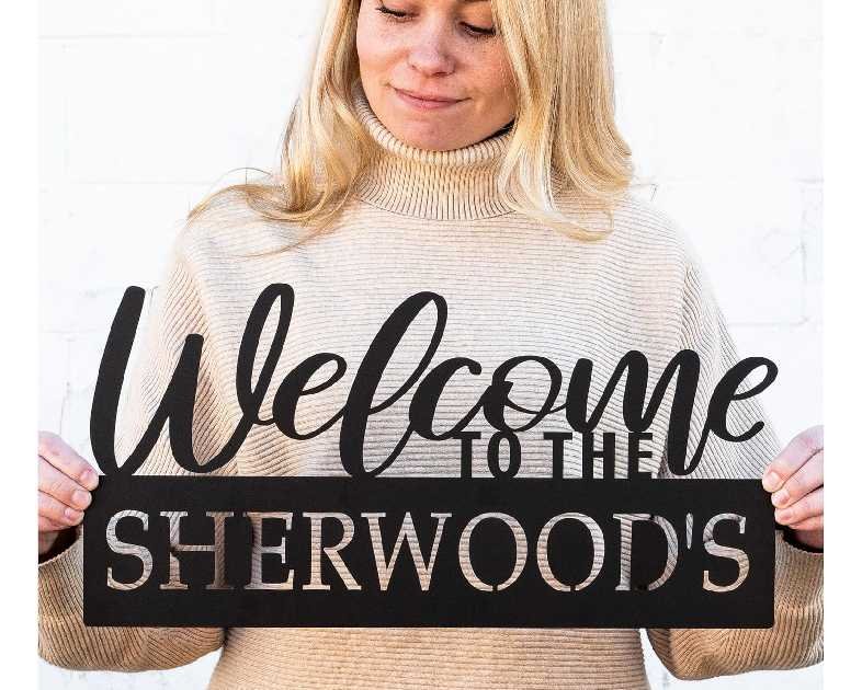 Personalized Welcome Name Sign Outdoor Last Name Sign Personalized Family Name Sign Custom Home Decor Custom Wedding Gift Housewarming Gift