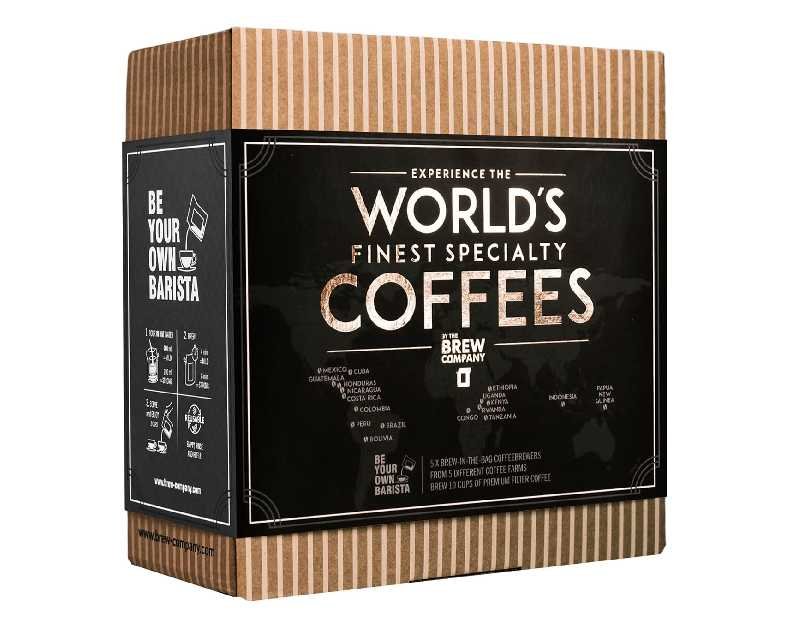 Original Gourmet Coffee Gift Set for Men & Women - 7 World's Finest Single Origin Specialty & Organic Coffees in Innovative Brewers | Sampler Box for Coffee Lover to Brew & Enjoy Anytime, Anywhere