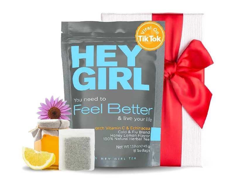 Get Well Soon Gifts For Women | Immunity Tea For Colds and Sore Throat with Elderberry, Echinacea | Care Package For Sick Friend to Feel Better | Recovery Immune Support, Herbal Throat Coat Tea Bags
