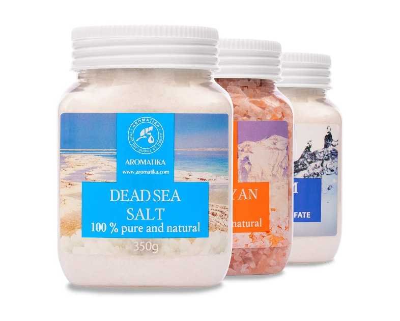 Bath Salts Set 42 Oz - Epsom Salt - Himalayan Pink Salt - Dead Sea Salt - 100% Pure & Natural - Best for Good Sleep - Beauty - Bathing - Body Care - Wellness - Relax - Aromatherapy - Spa