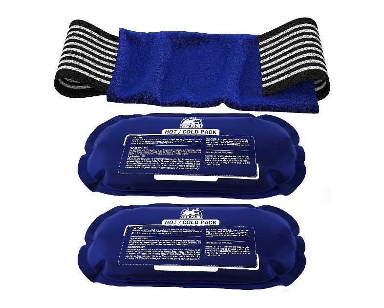 Ice Packs for Injuries Reusable (3-Piece Set) – Hot and Cold Ice Pack Therapy Gel Wrap Support – Supports Recovery, Joint and Muscle Pain – Knees, Back & More (3 Piece Set - Classic)