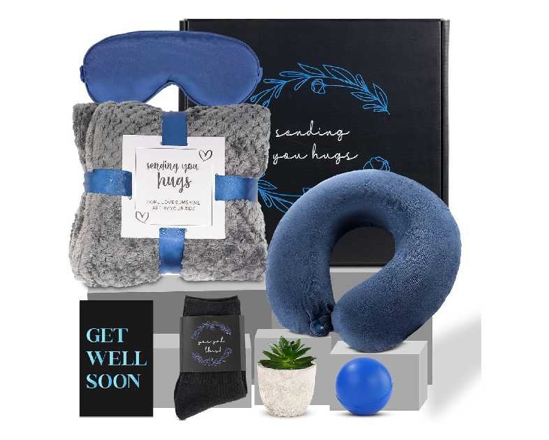 Get Well Gifts For Men,Care Package For Men With Cozy Blanket