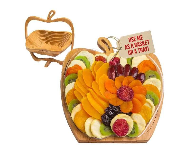 BONNIE AND POP - Dried Fruit Gift Basket - Healthy Gourmet Snack Box - Holiday Food Tray - Variety Snacks - Birthday, Sympathy, Mom, Dad, Corporate Tray - Bonnie & Pop