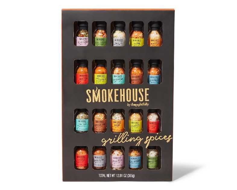Smokehouse by Thoughtfully Ultimate Grilling Spice Set, Grill Seasoning Gift Set Flavors Include Chili Garlic, Rosemary and Herb, Lime Chipotle, Cajun Seasoning and More, Pack of 20
