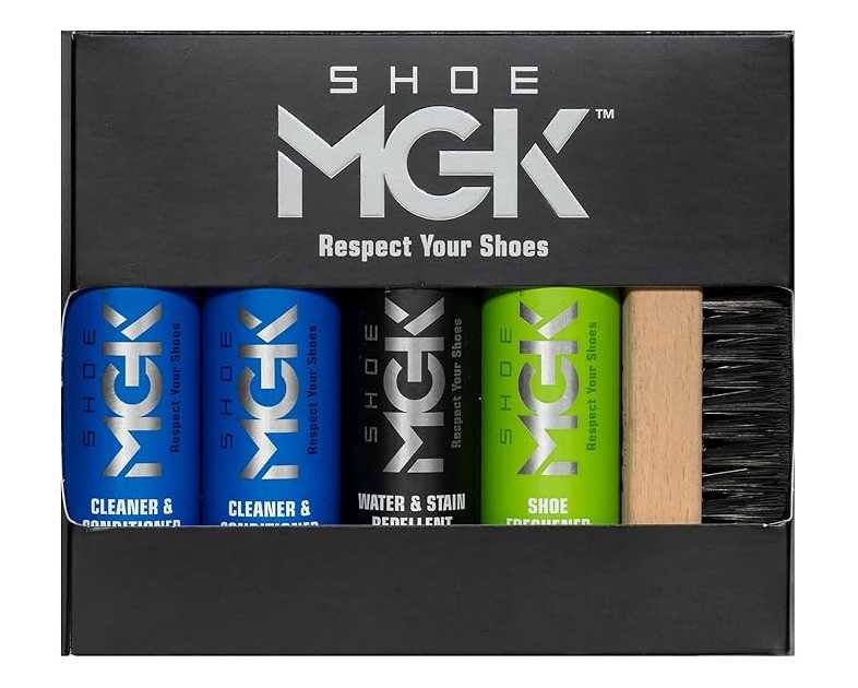 MGK Complete Kit: Shoe Cleaner, Care, Water & Stain Protection - Revitalize, Shield, and Freshen Sneakers, Leather, and Dress Shoes With Deodorizer