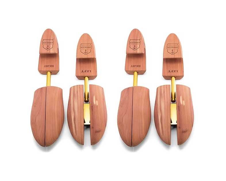 HOUNDSBAY Cedar Shoe Tree - Shoe Trees for Men & Women, Sneakers, Widener & Shaper