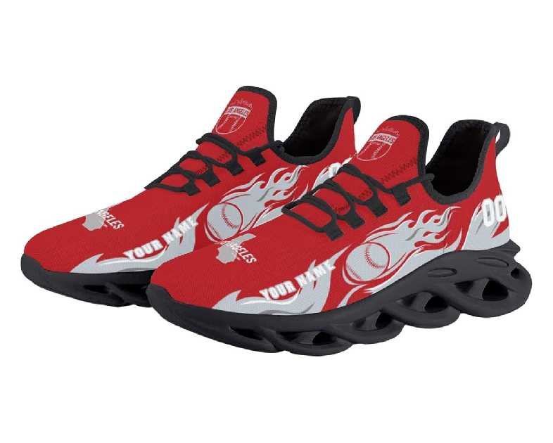 Custom Baseball Flex Control Sneakers Personalized Fan Men's Breathable Name Number Gift Workout Athletic Gym Slip-on Shoes