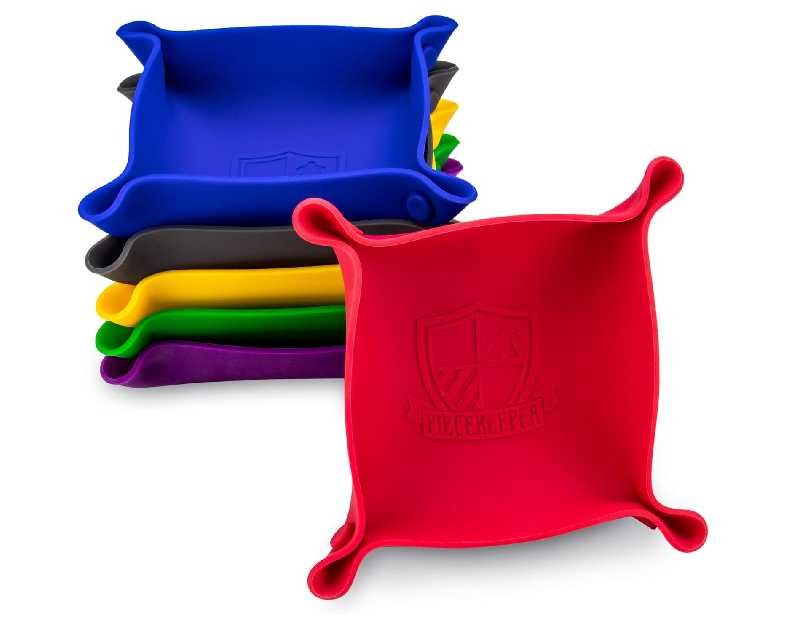 Piecekeeper Board Game Storage Bowls, 6-Pack | Portable Folding Tray Accessory Holds Tabletop Bits, Chits, Components, Pieces, Dice | Six Color Set | Classic & Modern Gaming, RPG Roleplaying