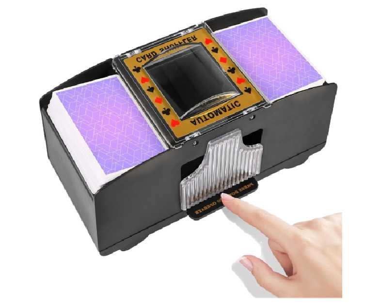 Automatic Card Shuffler 2/1/4/6 Deck,Battery-Operated Electric UNO Poker Shuffler,Playing Card Shuffler for Home Card Game,Travel