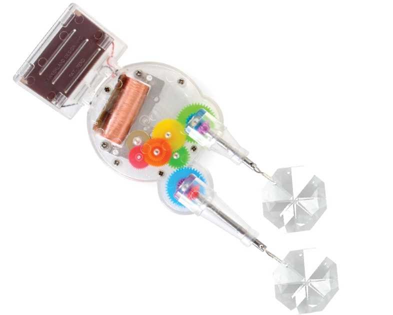 Kikkerland Solar Powered Rainbow Maker – Prism Suncatcher, Fun Home Window Decor – Unique Gift for Christmas & Birthdays – Double Crystal