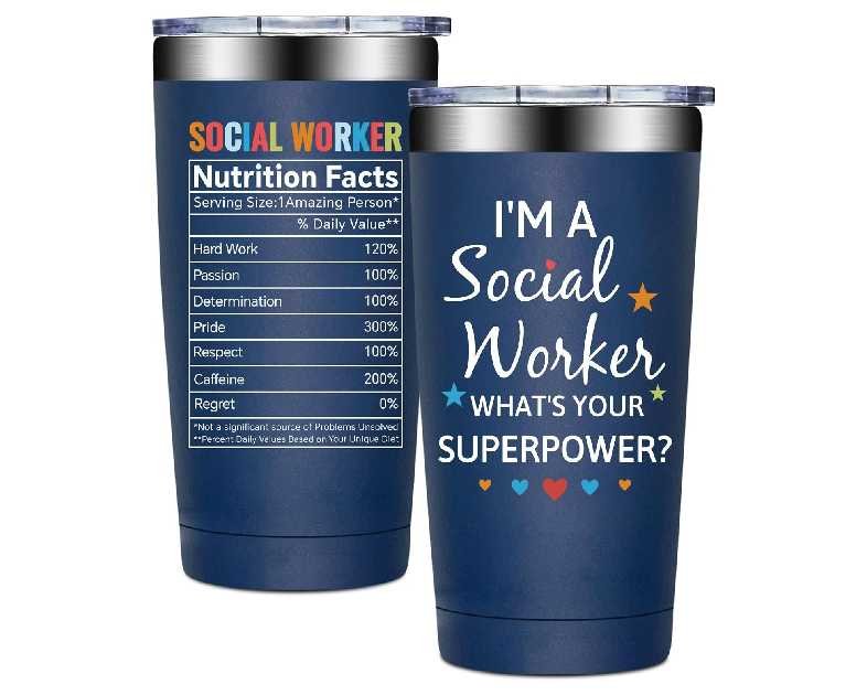 BIRGILT Social Worker Gifts for Women, Men - Social Worker Appreciation Gifts - Christmas Birthday Graduation Gift Ideas for Bsw Msw Dsw - 20oz Tumbler