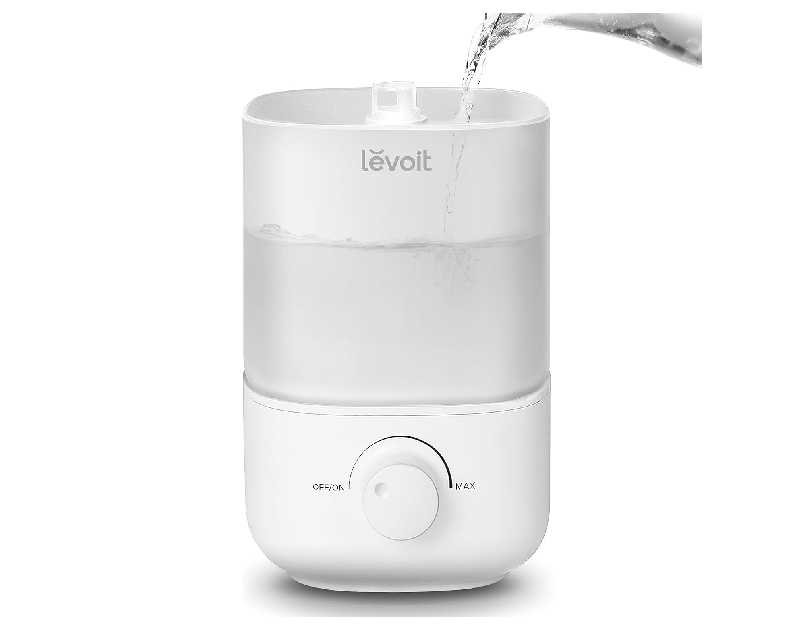 LEVOIT Top Fill Humidifiers for Bedroom, 2.5L Tank for Large Room, Easy to Fill & Clean, 28dB Quiet Cool Mist Air Humidifier for Home Baby Nursery & Plants, Auto Shut-off and BPA-Free for Safety, 25H