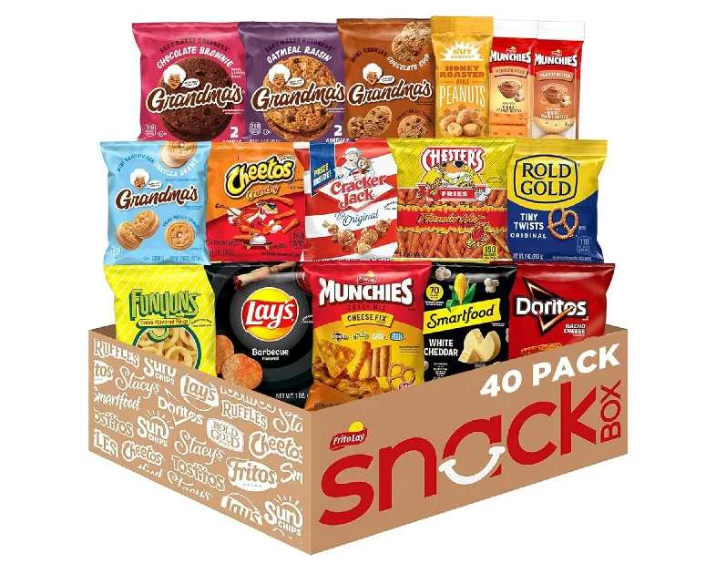 Frito-Lay Ultimate Snack Care Package, Variety Assortment of Chips, Cookies, Crackers & More, (Pack of 40)