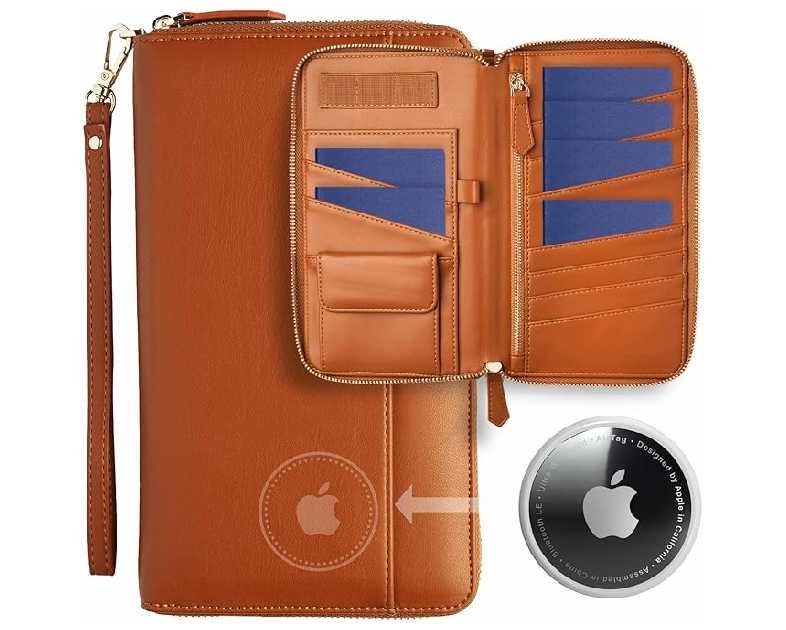 Travel Document Organizer - RFID Passport Wallet Case Family Holder Id Wristlet