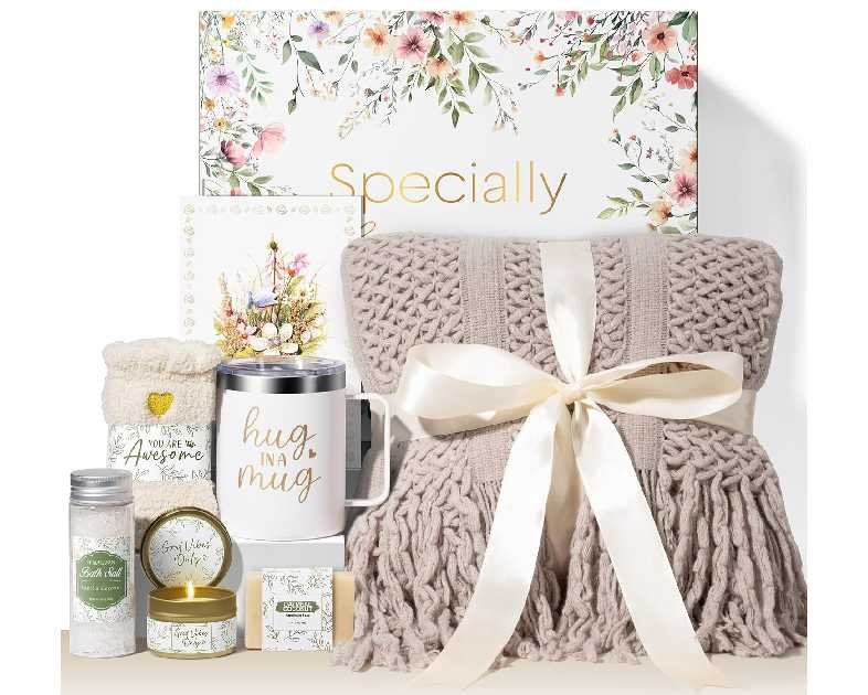 Self Care Gifts for Women Get Well Soon Gifts, Birthday Gifts for Women Care Package, Sympathy Gift Baskets Spa Gifts Set, Thinking of You Inspirational Christmas Gifts for Mom Her Friend Sister Wife