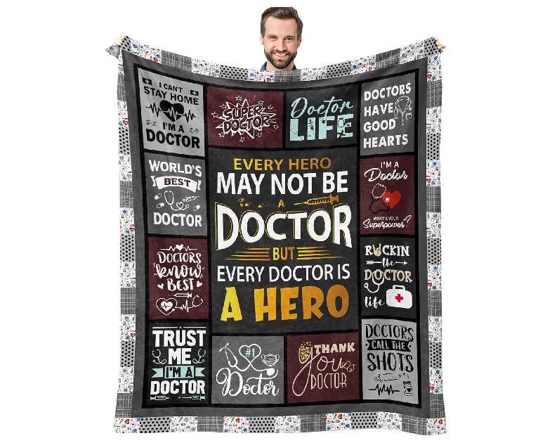 Doctor Gifts for Men - Doctors Day Gifts - Gifts for Doctors Male - National Doctors Day Gift Ideas - Doctor Appreciation Gifts - Best Doctor Ever Gifts Throw Blanket 60"x50"