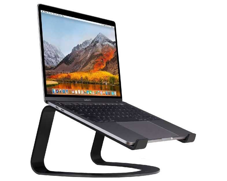 Twelve South Curve for MacBooks and Laptops | Ergonomic desktop cooling stand for home or office (matte black)