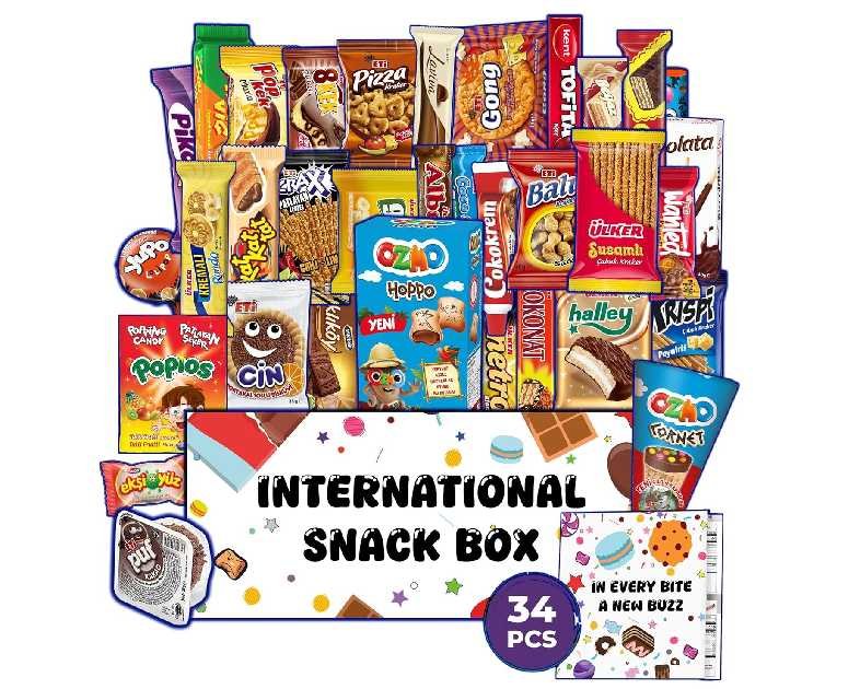International Snack Box | Universal Yums | 34+ Snacks From Around The World | Foreign Snacks Offering Unique Experience for Adults and Kids