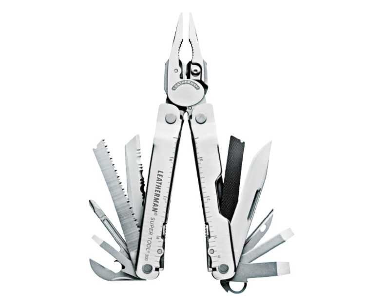 LEATHERMAN, Super Tool 300 Multitool with Premium Replaceable Wire Cutters and Saw, Stainless Steel