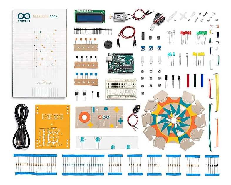 Official Arduino Starter Kit [K000007] - 12 DIY Projects with Electronic Components & English Projects Book - Original Kit from Italy