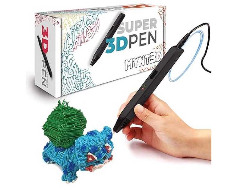 MYNT3D Super 3D Pen, 1.75mm ABS and PLA Compatible 3D Printing Pen