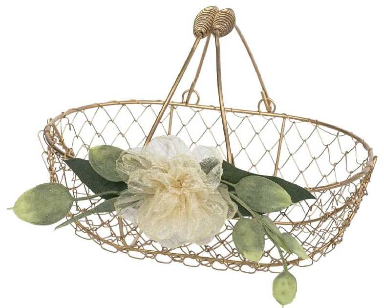 Ragga Wedding Champagne Gold Flower Girl Basket