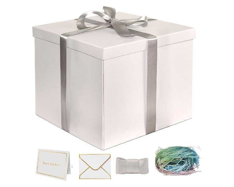 YINUOYOUJIA Large Gift Box 12x12x10 Inches,White Gift Boxes for Presents,Birthday Box,for Packaging,Valentine's Day,Mother's Day,Christmas,Anniversaries,Family or Business.