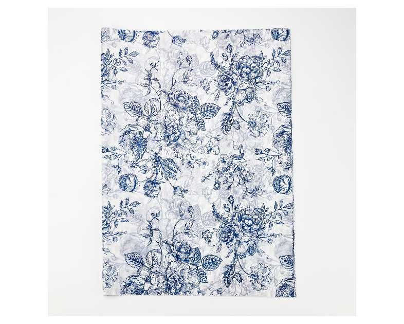 100 Sheets Blue Flower Gift Wrapping Tissue Paper Recyclable Greenery Botanical Packaging Bag for Wedding Birthday Showers Art Craft Party Favor Decoration