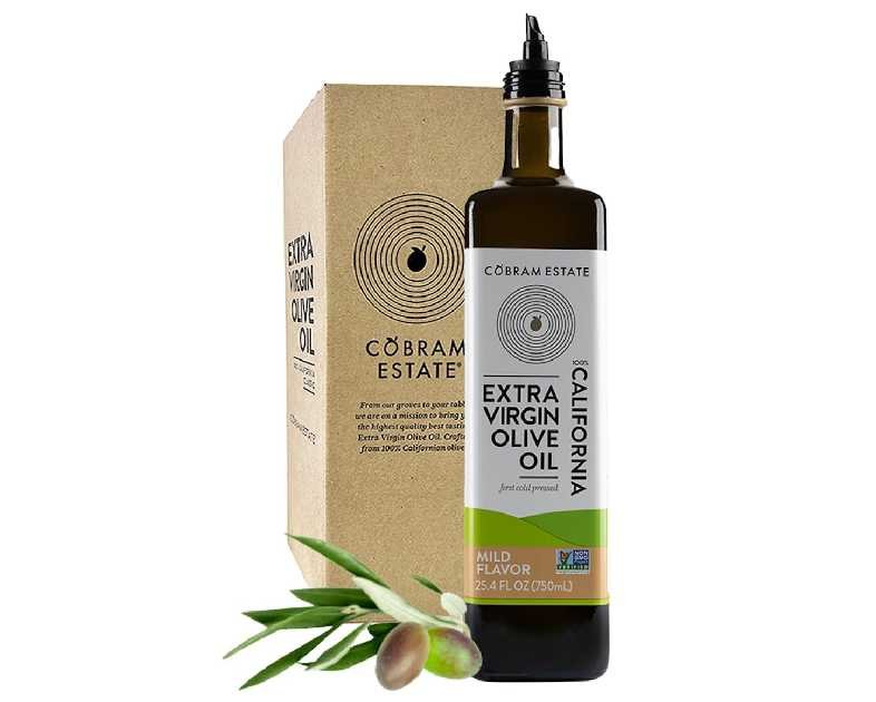 Cobram Estate Mild 100% California Extra Virgin Olive Oil, First Cold Pressed, Non-GMO, Keto Friendly, High in Antioxidants, Sweet & Mellow, 750ml Bottle (California Mild, 750 ml (Pack of 1))
