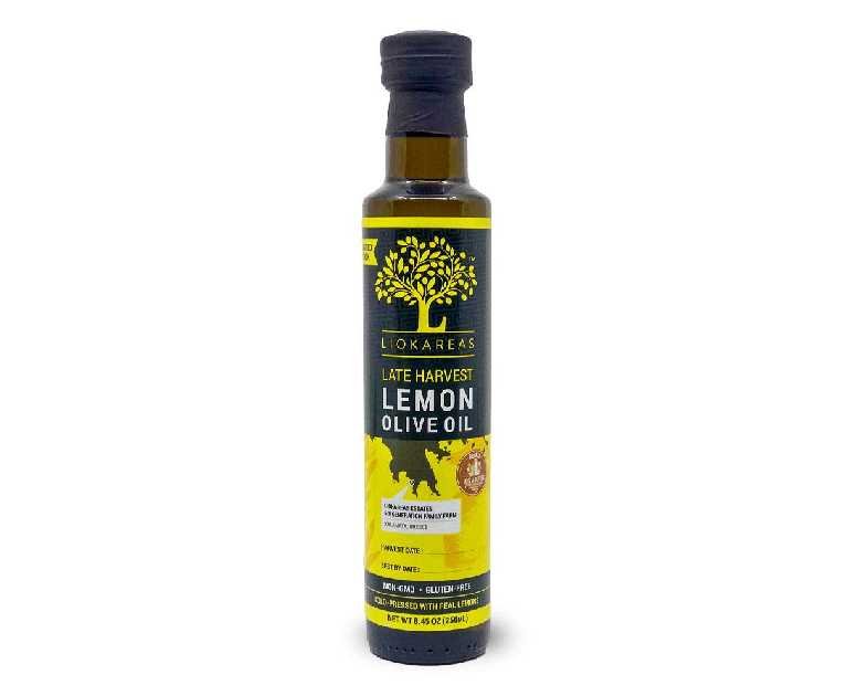 Lemon Olive Oil - Greek Extra Virgin Olive Oil Cold Pressed W/Lemons - Organic - NonGMO - Paleo - Keto - Single Sourced - First Pressed - No Artificial Flavor - 2024 International Award Winner