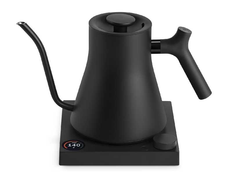 Fellow Stagg EKG Pro Electric Gooseneck Kettle - Pour-Over Coffee and Tea, Quick Heating, Precise Temperature Control, Scheduling, Built-in Brew Timer, Matte Black, 0.9 Liter