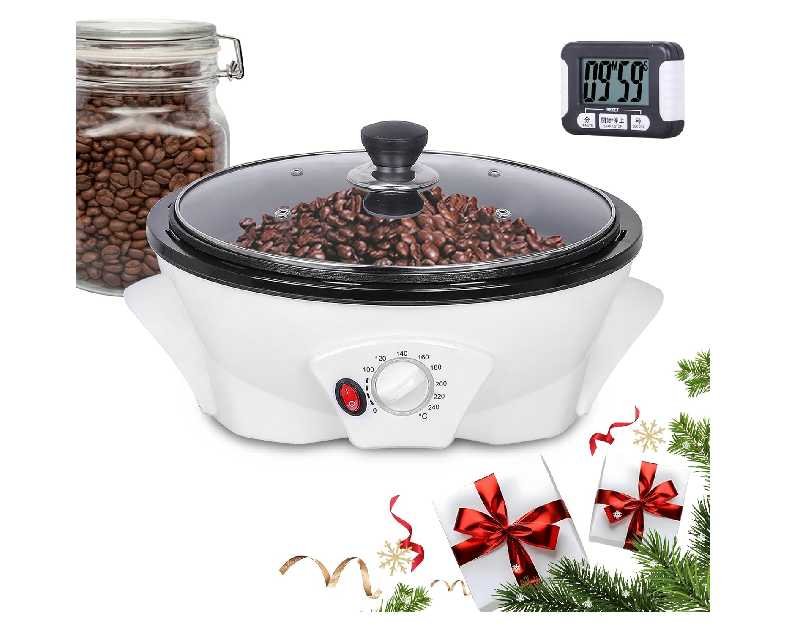 JIAWANSHUN Coffee Roaster Upgraded Electric Coffee Bean Roaster 1.1lb Coffee Roaster for Home Use,0-240℃ Temperature Adjust&Timer 110-120V
